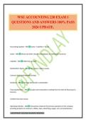 WSU ACCOUNTING 230 EXAM 1 QUESTIONS AND ANSWERS 100&percnt; PASS 2026 UPDATE&period;