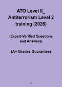 ATO Level II Antiterrorism Level 2 Training 2026 &vert; Certification Study Guide & Exam Preparation