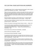 SOC 220 FINAL EXAM QUESTIONS AND ANSWERS