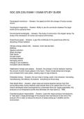 SOC 220 CSU EXAM 1 EXAM STUDY GUIDE