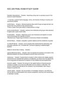SOC 220 FINAL EXAM STUDY GUIDE