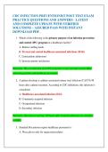 CDC INFECTION PREVENTIONIST POST TEST EXAM  PRACTICE QUESTIONS AND ANSWERS - LATEST  AND COMPLETE UPDATE WITH VERIFIED  SOLUTIONS &ndash; ASSURED PASS WITH INSTANT  DOWNLOAD PDF&period; 