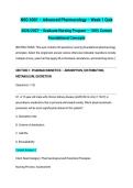 NSG 6001 ADVANCED PHARMACOLOGY WEEK 1 QUIZ 2026&sol;2027 &vert; Foundational Concepts &vert; 100&percnt; Correct Q&A &vert; Graduate Nursing &vert; Pass Guaranteed - A&plus; Graded