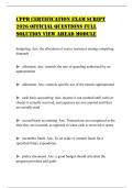 CPPB CERTIFICATION EXAM SCRIPT 2026 OFFICIAL QUESTIONS FULL SOLUTION VIEW AHEAD MODULE