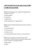 CPPS IHI PRACTICE EXAM 2026 EXAM SCRIPT COMPLETE SOLUTIONS