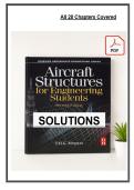 Solutions Manual for Aircraft Structures for Engineering Students &vert; 7th Edition &lpar;2022&rpar; &vert; Megson &vert; Covers All 28 Chapters &vert; PDF Download