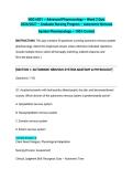 NSG 6001 ADVANCED PHARMACOLOGY WEEK 2 QUIZ 2026&sol;2027 &vert; Autonomic Nervous System &vert; 100&percnt; Correct Q&A &vert; Graduate Nursing &vert; Pass Guaranteed - A&plus; Graded