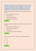H&R BLOCK INCOME TAX SPECIALIST TEST EXAM  ACTUAL QUESTIONS AND ANSWERS - LATEST AND  COMPLETE UPDATE WITH VERIFIED SOLUTIONS &ndash;  ASSURED PASS WITH INSTANT DOWNLOAD PDF&period; 