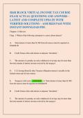 H&R BLOCK VIRTUAL INCOME TAX COURSE  EXAM ACTUAL QUESTIONS AND ANSWERS -  LATEST AND COMPLETE UPDATE WITH  VERIFIED SOLUTIONS &ndash; ASSURED PASS WITH  INSTANT DOWNLOAD PDF&period;