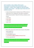 HCS-D &lpar;HOME CARE CODING SPECIALIST &ndash;  DIAGNOSIS&rpar; EXAM PRACTICE QUESTIONS AND  ANSWERS - LATEST AND COMPLETE UPDATE WITH  VERIFIED SOLUTIONS &ndash; ASSURED PASS WITH INSTANT  DOWNLOAD PDF&period;