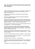 RNC-OB CERTIFICATION REVIEW EXAM QUESTIONS AND ANSWERS