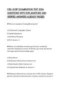 CRA ACRP EXAMINATION TEST 2026 QUESTIONS WITH EXPLANATIONS AND VERIFIED ANSWERS ALREADY PASSED