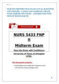 NURS 5433 MIDTERM EXAMs package ACTUAL QUESTIONS AND ANSWERS - LATEST AND COMPLETE UPDATE WITH VERIFIED SOLUTIONS &ndash; ASSURED PASS WITH INSTANT DOWNLOAD PDF&period;