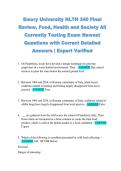 Emory University HLTH 340 Final  Review&comma; Food&comma; Health and Society All  Currently Testing Exam Newest  Questions with Correct Detailed  Answers &vert; Expert Verified 