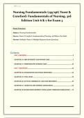 Nursing Fundamentals &lpar;NUR 155&sol;156&rpar;&comma; Yoost & Crawford&colon; Fundamentals of Nursing&comma; 3rd Edition&comma; Galen College of Nursing&comma; Exam 3 &ndash; Unit 6 & 7 Comprehensive Exam Review