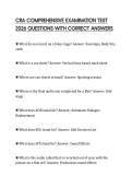 CRA COMPREHENSIVE EXAMINATION TEST 2026 QUESTIONS WITH CORRECT ANSWERS