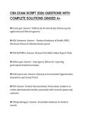 CRA EXAM SCRIPT 2026 QUESTIONS WITH COMPLETE SOLUTIONS GRADED A&plus;