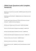 OSHA Exam Questions with Complete Solutions