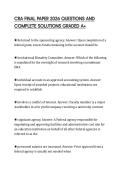 CRA FINAL PAPER 2026 QUESTIONS AND COMPLETE SOLUTIONS GRADED A&plus;