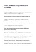 OSHA module exam questions and answers