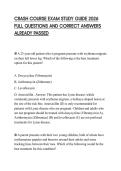 CRASH COURSE EXAM STUDY GUIDE 2026 FULL QUESTIONS AND CORRECT ANSWERS ALREADY PASSED