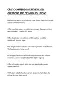 CRAT COMPREHENSIVE REVIEW 2026 QUESTIONS AND DETAILED SOLUTIONS