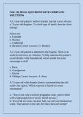 NSG 110 FINAL QUESTIONS WITH COMPLETE SOLUTIONS