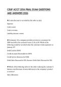 CSUF ACCT 201A FINAL EXAM QUESTIONS AND ANSWERS 2026