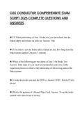 CSX CONDUCTOR COMPREHENSIVE EXAM SCRIPT 2026 COMPLETE QUESTIONS AND ANSWERS
