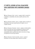 CT SEPTIC LICENSE ACTUAL EXAM PAPER 2026 QUESTIONS WITH ANSWERS GRADED A&plus;
