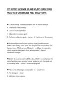 CT SEPTIC LICENSE EXAM STUDY GUIDE 2026 PRACTICE QUESTIONS AND SOLUTIONS