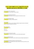 FCTC Written Exam Prep &ndash; Verified Practice Questions & Answers 2025&sol;2026 &lpar;A&plus; Grade Edition&rpar;
