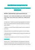 DUBAI RERA BROKER LICENSING PRACTICE TEST 2026&sol;2027 &vert; 150 Comprehensive Q&A &vert; Verified Answers &vert; Pass Guaranteed - A&plus; Graded