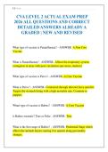CVA LEVEL 2 ACTUAL EXAM PREP 2026 ALL QUESTIONS AND CORRECT DETAILED ANSWERS ALREADY A GRADED &vert; NEW AND REVISED