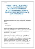 ASMIRT - MRI ACCREDITATION ACTUAL EXAM PREP 2026 ALL QUESTIONS AND CORRECT DETAILED ANSWERS ALREADY A GRADED WITH EXPERT FEEDBACK &vert;NEW AND REVISED