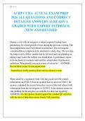 ACRP CCRA ACTUAL EXAM PREP 2026 ALL QUESTIONS AND CORRECT DETAILED ANSWERS ALREADY A GRADED WITH EXPERT FEEDBACK &vert;NEW AND REVISED