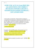 ACRP CCRC ACTUAL Exam PREP 2026 ALL QUESTIONS AND CORRECT DETAILED ANSWERS ALREADY A GRADED WITH EXPERT FEEDBACK &vert; NEW AND REVISED