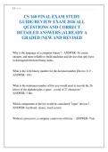 CS 160 FINAL EXAM STUDY GUIDE&sol;REVIEW EXAM 2026 ALL QUESTIONS AND CORRECT DETAILED ANSWERS &vert;ALREADY A GRADED &vert;NEW AND REVISED