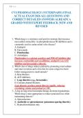 CVS PHARMACOLOGY &lpar;VETERINARY&rpar; FINAL ACTUAL EXAM 2026 ALL QUESTIONS AND CORRECT DETAILED ANSWERS ALREADY A GRADED WITH EXPERT FEEDBACK &vert;NEW AND REVISED