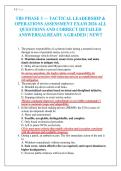 TBS PHASE 3 &mdash; TACTICAL LEADERSHIP & OPERATIONS ASSESSMENT EXAM 2026 ALL QUESTIONS AND CORRECT DETAILED ANSWERS&vert;ALREADY A GRADED &vert; NEW&excl;&excl;