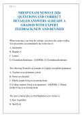 NRFSP EXAM NEWEST 2026 QUESTIONS AND CORRECT DETAILED ANSWERS ALREADY A GRADED WITH EXPERT FEEDBACK&vert;NEW AND REVISED