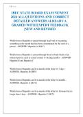 IBEC STATE BOARD EXAM NEWEST 2026 ALL QUESTIONS AND CORRECT DETAILED ANSWERS ALREADY A GRADED WITH EXPERT FEEDBACK &vert;NEW AND REVISED