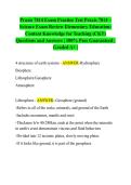Praxis 7814 Exam Practice Test Praxis 7814 &ndash;  Science Exam Review Elementary Education&colon;  Content Knowledge for Teaching &lpar;CKT&rpar;  Questions and Answers &vert; 100&percnt; Pass Guaranteed &vert;  Graded A&plus; &vert; 