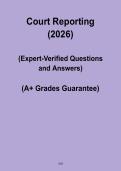 Court Reporting Study Guide &vert; Comprehensive Certification Exam Prep & Practice Questions PDF