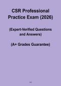 CSR Professional Practice Exam Prep &vert; Certified Shorthand Reporter Practice Questions & Answers PDF