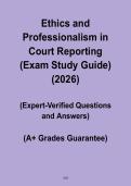Ethics and Professionalism in Court Reporting &vert; Exam Study Guide PDF &vert; Certification Prep