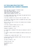 IVY TECH QMA PRACTICE TEST QUESTIONS AND CORRECT ANSWERS