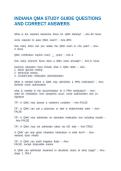 INDIANA QMA STUDY GUIDE QUESTIONS AND CORRECT ANSWERS