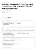 Midwifery Comprehensive EXAM 2026 &lpar;Actual Exam&rpar; Questions with verified Answers &lpar;Latest Update 2026&rpar; UPDATE&excl;&excl;