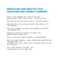 MEDICATION AIDE PRACTICE TEST QUESTIONS AND CORRECT ANSWERS